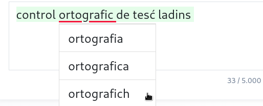 Screenshot: Spell Check